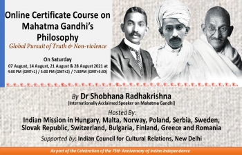 India75 Online classes on Gandhian Philosophy in Poland by Smt. Shobhana Radhakrishna
